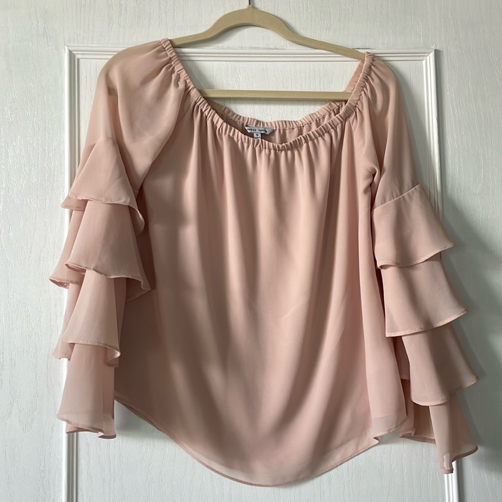 Francesca’s Off Shoulder Ruffle Top